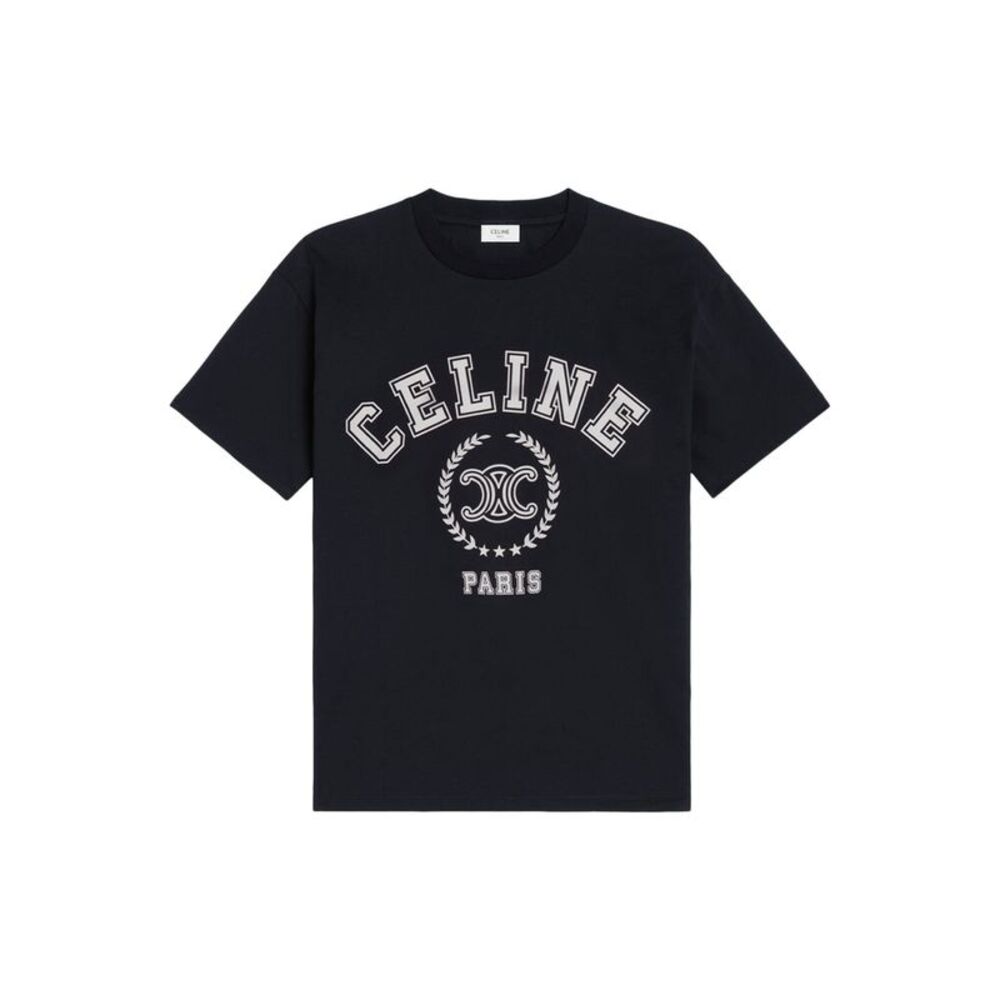 Celine Men Long-Sleeved Cotton Jersey T-Shirt